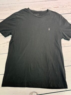 Men’s All Saints Black Short Sleeve Crew Tee with Logo Size M